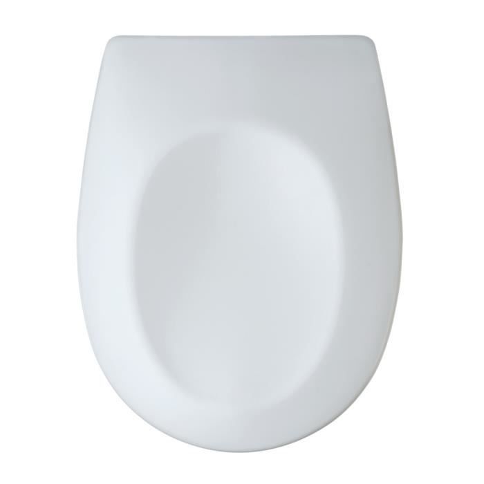 WENKO Abattant WC avec frein de chute Vorno, abattant WC clipsable,  fixation acier inox fix clip duroplastique, Blanc - Cdiscount Bricolage