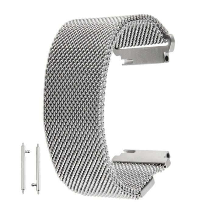 Bracelet pour montre connectée 18mm magnétique milanais boucle