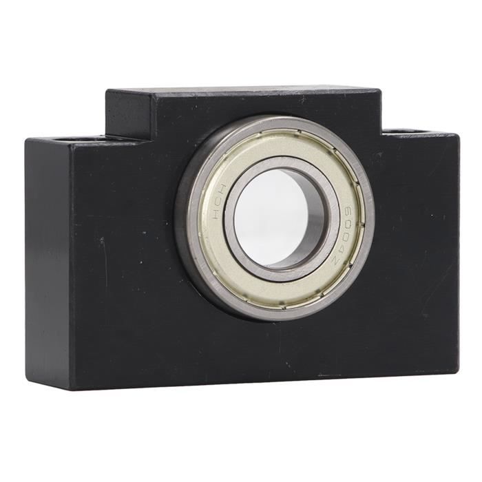 2 Supports Vis à Billes BK12/BF12 - Pour CNC SFU1605/SFU1610 - Acier Carbone Noir - Diamètre 12mm