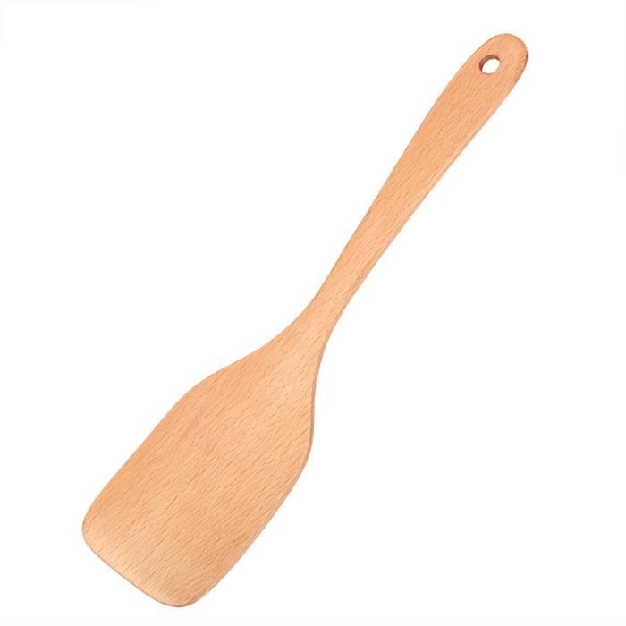 Set De 6 Cuillères & Spatules En Bambou Naturel – Ustensiles De Cuisine Écologiques, Antiadhésifs & Durables Pour Poêles & Wok