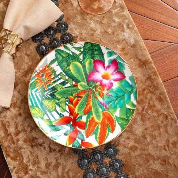 Assiette Et Bol Hermès Circus - Ensemble De Vaisselle Porcelaine - Neuf - 4 Pièces