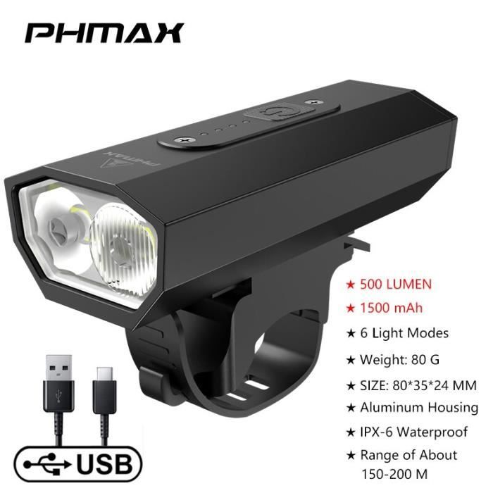 Phare avant de bicyclette QD 3001 Feu avant de velo impermeable a LED Rechargeable par USB lampe frontale de cyclisme pour vtt e Cdiscount Sport