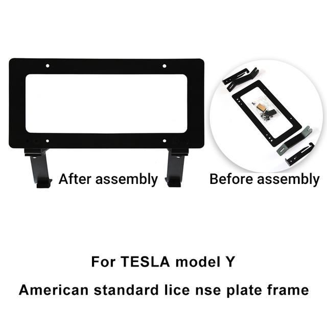 PLAQUE D'IMMATRICULATION,For Tesla Model YCadre de plaque
