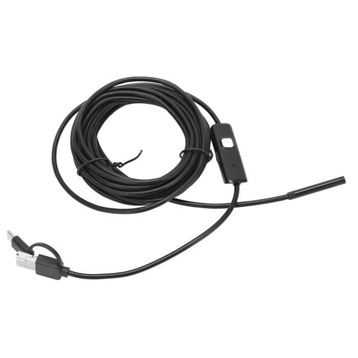 Zerone endoscope HD AN1005.5 5.5mm Fil Flexible 3 en 1 Endoscope pour Android Phone Endoscope