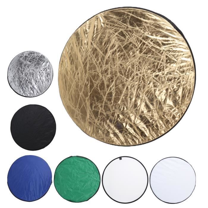 Zerone Réflecteur d'éclairage pliable 80 cm/31.5in 7 en 1 réflecteur d