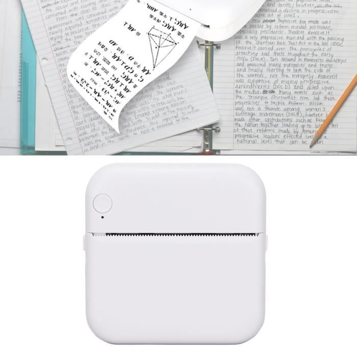 Mini Imprimante Thermique Portable Sans Fil – Lot De 13 Rouleaux De Papier Inclus