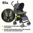 LIONELO Elia - Poussette bébé canne compacte - De 6 à 36 mois - Ceinture 5 points de sécurité - accessoires inclus - Gris-1