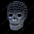 TD® Lampe Bulbing Tête de Mort 3D Lampe Veilleuse Décorative en forme de tête de crâne.-1