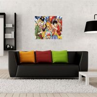 Bannière Géante One Piece 100% Polyester - Luffy, Zoro, Sanji - Déco Manga