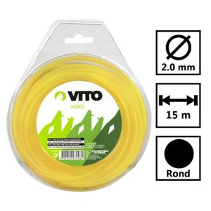 Vortex 24787 Fil Débroussailleuse 2,7 Mm Grande Bobine Nylon - Ligne Pro Résistante Et Silencieuse
