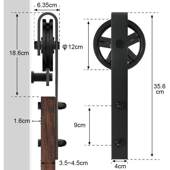 APEX 2 Pièces Galet Porte Coulissante, Roulette Porte Coulissante En Acier Inoxydable Peut Tourner A 360 Pour Porte Coulissante Simple 92481783