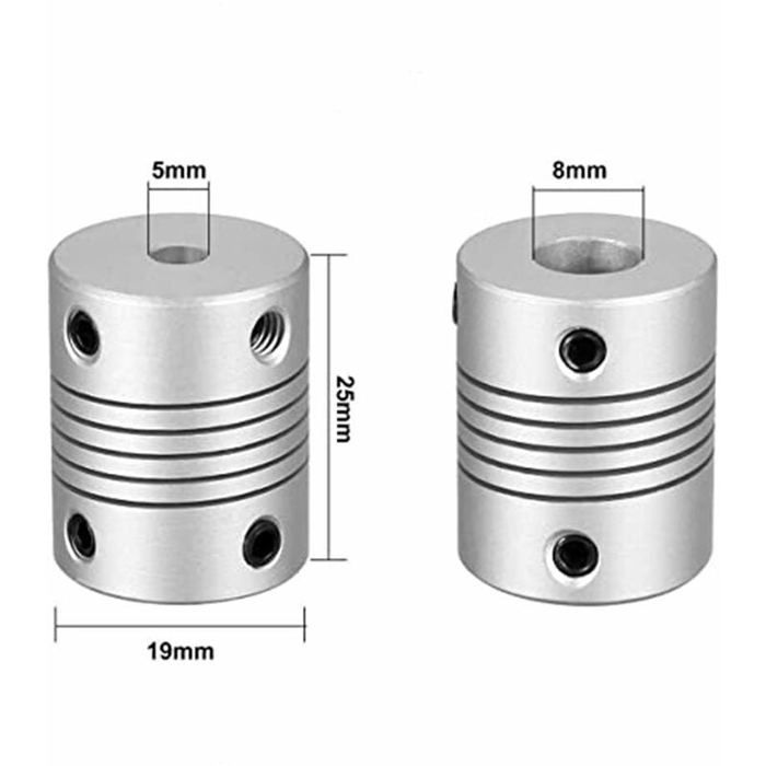 5mm - 8mm Accouplement à mâchoires flexibles 20x25mm Coupleur d'arbre de moteur pas à pas CNC - MH2025-5-8|STEPPERONLINE