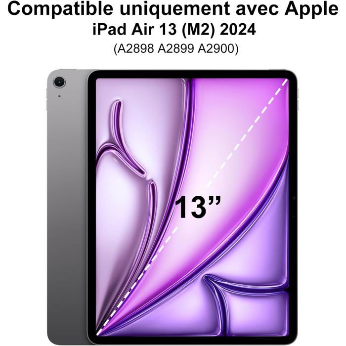 JADEMALL Clavier Magnétique AZERTY Pour IPad Air 13" M2/M3 2024/2025 - Vert Clair, Bluetooth Détachable