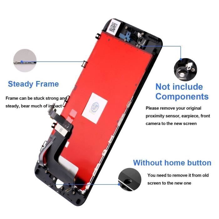 Ecran Tactile LCD pour iPhone 8 Plus Vitre De Remplacement 3D Touche Ecran  D'Affichage avec Kit D'Outils Complet De Réparation No - Cdiscount  Téléphonie