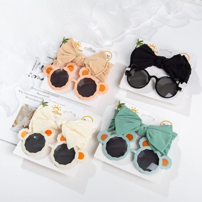 Bonnet Turban Bebe Fille Arc Bandeau Bebe Fille Lunette Soleil Bebe Set Mignon Lunettes De Soleil Bebe Bandeau Chapeau Ac x1803 Achat Vente lunettes de soleil Cdiscount