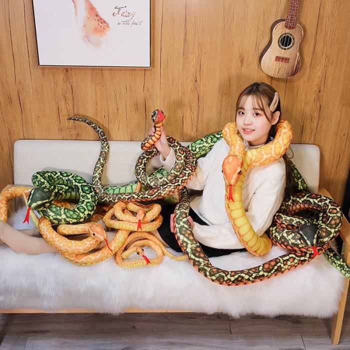 Vert - 160 cm - Jouet en peluche imitation Python serpent géant Boa ...