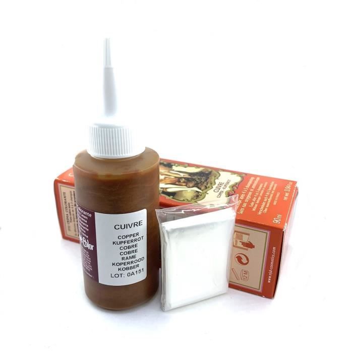 Crème Colorante Henné Blond Cuivré Doré - 90ml, Poudre, Pigments Naturels, Pour Tous Types De Cheveux