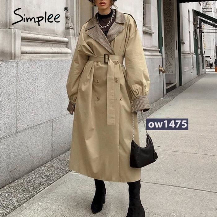 Trench-coat Femme Flodxo - Laine Mélangée Long Avec Ceinture