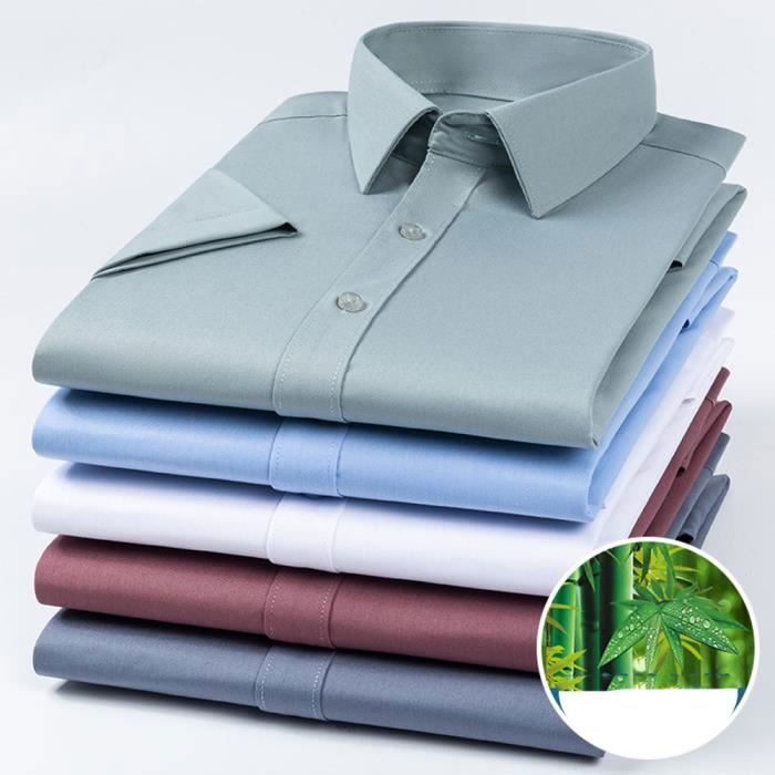 Chemise Homme Imprimé Été Manches Courtes Respirante Confort Regular