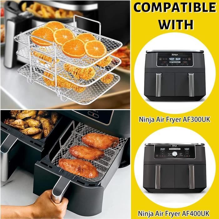 Grille Pour Friteuse à Air Ou Four - En Acier Inoxydable - Support Vertical Pour Brochettes Et Aliments - Réutilisable Et Antiadhésif
