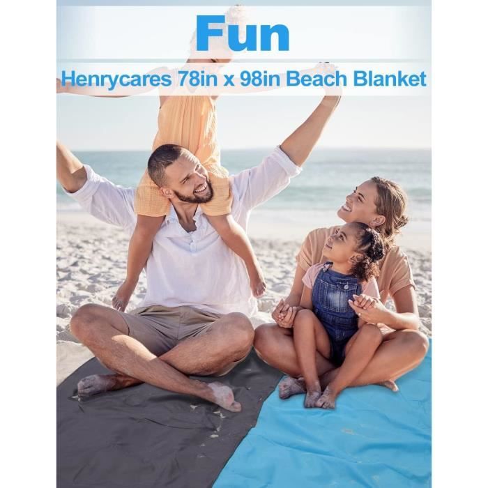 Couverture de pique-nique, couverture de plage 210x200cm Imperméable et  résistante au sable Couverture de camping