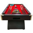 BILLARD AMERICAIN NEUF Snooker table de poll biljart salon 7 ft - NAPOLEONE table de billard, DIMENSIONS RÉGLEMENTAIRES, Rouge-2