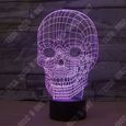 TD® Lampe Bulbing Tête de Mort 3D Lampe Veilleuse Décorative en forme de tête de crâne.-2