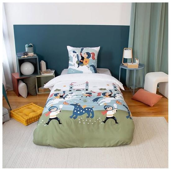 Parure De Lit Mario Kart Up Side Down 140x200 Cm 100% Coton OEKO-TEX - Housse Couette + Taie