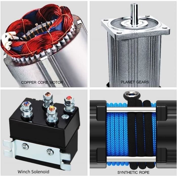 Verricello Elettrico Anbull 12V 4500LBS - Cavo Sintetico 15m, Telecomando Wireless, Impermeabile IP67 - Foto 2