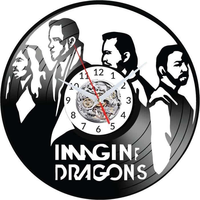 Imagine Dragons Horloge Murale En Vinyle Rétro Grande Horloge Style Pièce  Décoration De Maison Superbe Cadeau[u8971] - Cdiscount Maison