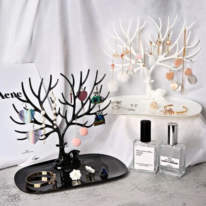 Présentoir Boucle D'Oreille Arbre À Bijoux En Fer Pour Ranger Colliers Bracelet Bagues Boucles D