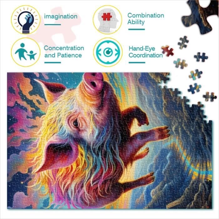Puzzle circuit en bois avec animaux WOOD N PLAY : King Jouet France, Puzzle bébé / enfant WOOD N PLAY