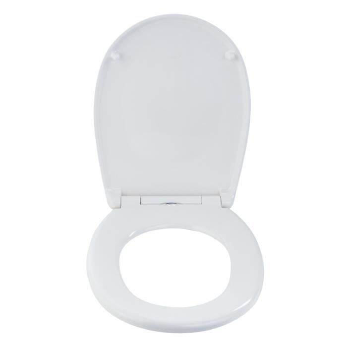 WENKO Abattant WC avec frein de chute Vorno, abattant WC clipsable