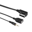 Drfeify câble USB AUX Câble adaptateur audio AUX USB de voiture pour Mercedes Benz C63 E200l CLS E S ML classe-3