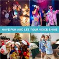 Microphone Karaoke Sans Fil,Karaoké Microphone Bluetooth Portable pour enfant avec haut-parleur -Bleu-3