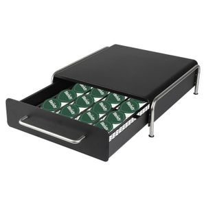 SoBuy Boîte De Rangement à Tiroir Capsules Café & Thé - Organiseur Bois MDF Bambou 30x31x10cm