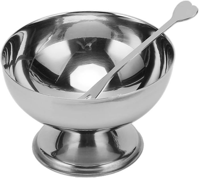 Lot De 4 Bols à Glace En Acier Inoxydable Avec Fourchettes, Bols à Céréales Pour Salade, Gâteau, Collations, Vaisselle De Table Lot De 4 Bols à Glace En Acier Inoxydable Avec Fourchettes, Bols à Céréales Pour Salade, Gâteau, Collations, Vaisselle De Table