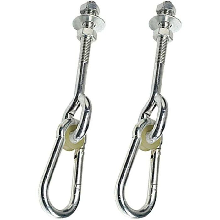 Accroche Balançoire Max-Power - Crochet Balançoire Pour Tube 50mm - Galvanisé - Avec Mousqueton Mousqueton Balançoire 50mm