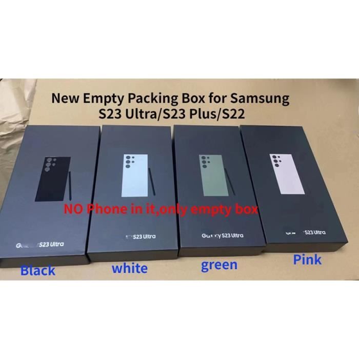 S23 Ultra (noir) Ajouter des accessoires (UE)-Boîte d'emballage vide pour  Samsung Galaxy S23 S23 + S23 Ultra - Cdiscount Téléphonie