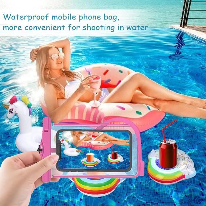 Plateau Flottant Gonflable Porte-Boissons - 70x50 Cm, 8 Places, PVC Épais, Pour Piscine, Plage, Spa