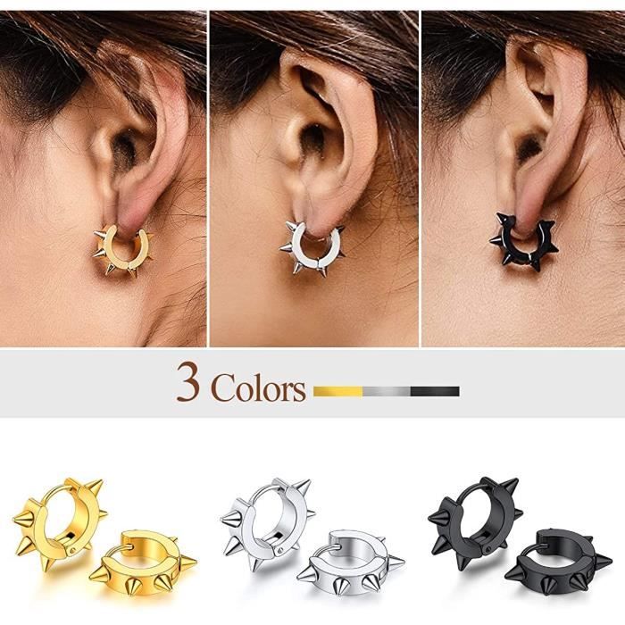 Boucles D'oreilles Rock Boucles D'oreilles Western Kawailay 4 Paires - Style Cowgirl Vintage, Argent Boucles D'oreilles Western