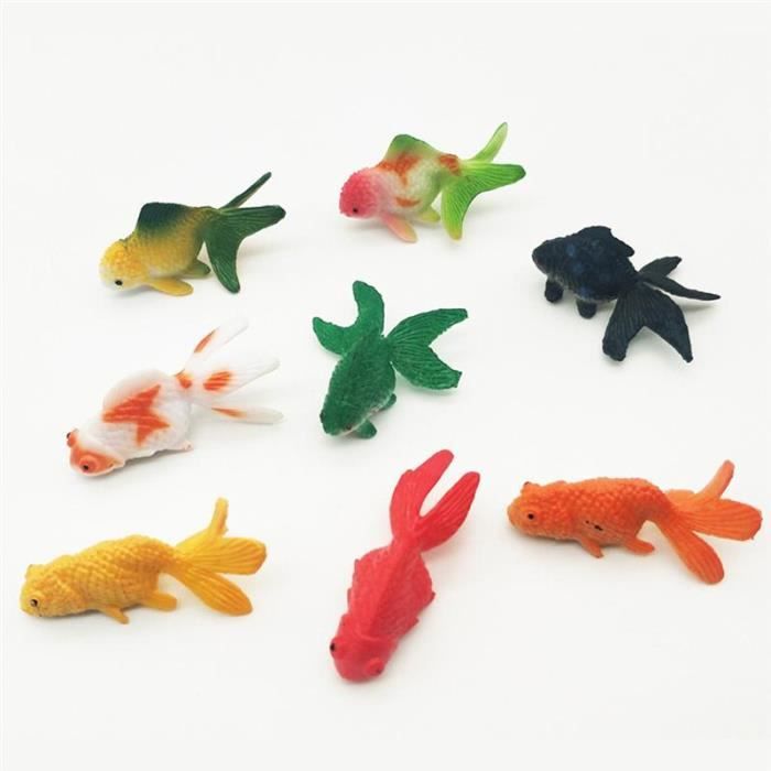 Décoration - aquarium,Figurine de poisson rouge réaliste, 12