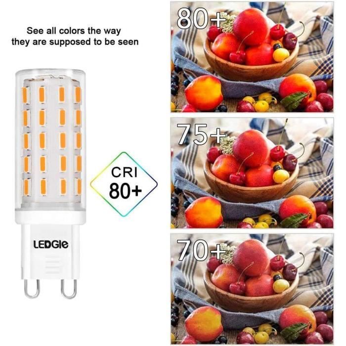 Ampoule LED G9 6W, Sans Scintillement, 54LED 420lm, G9 Bulb Non