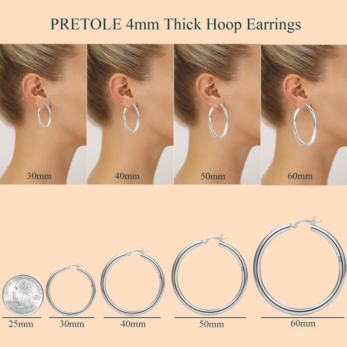 Créoles Argent Massif – Boucles D'oreilles Femme élégantes Et Intemporelles