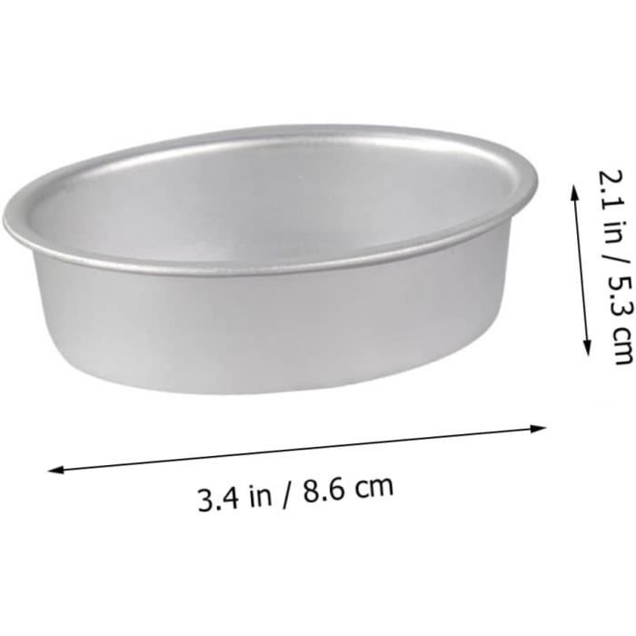 Lot De 8 Mini Moules à Pain Gurlideo - Acier Carbone Anti-Adhésif - Pour Four - 230°C - Gris
