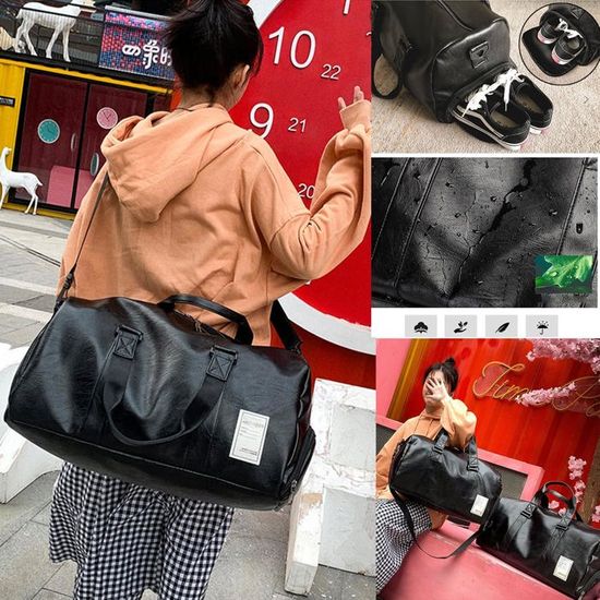Sac De Voyage DuDu En Cuir – Bandoulière, Weekend Sport Homme Femme, Cabine, Neuf