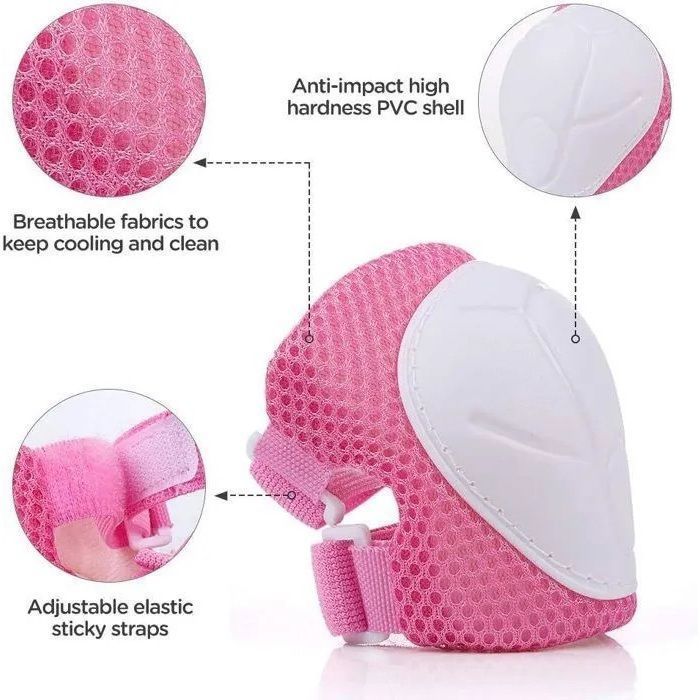 Kit De Protection 7-en-1 Pour Enfant : Casque De Vélo, Genouillères, Coudières Et Protège-poignets Pour Roller, Skate, Trottinette Et Patinage (3-10 Ans)