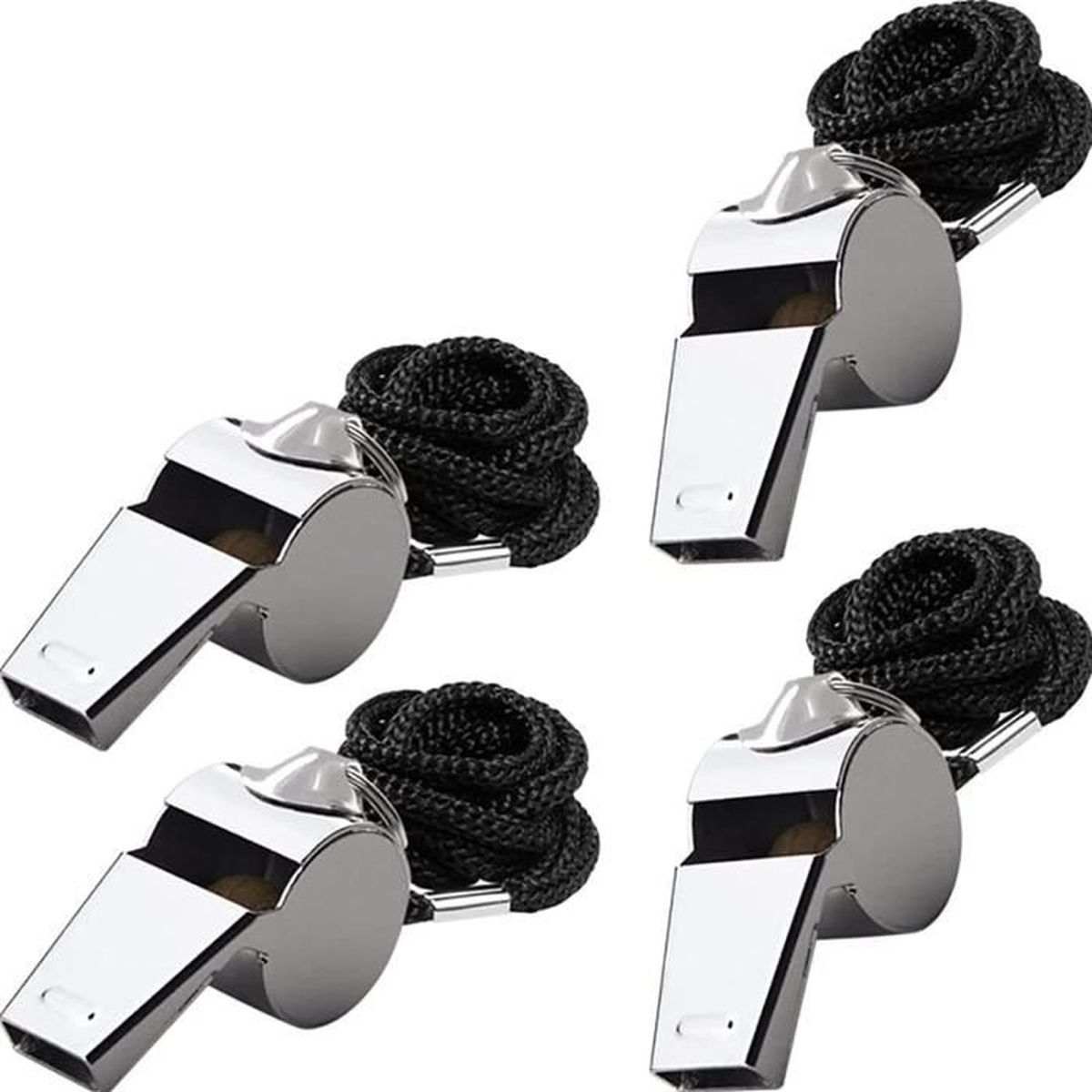 1 SIFFLET EN METAL AVEC CORDON 5 CM MODE