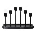 INNOVTEC INN Vintage bougeoir 25x13,5 noir bougeoir en métal 6 tiges chandelier vintage pour mariage banquet,centre de table,décoration de