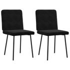 vidaXL Chaises à manger lot de 2 Noir Velours 4101139